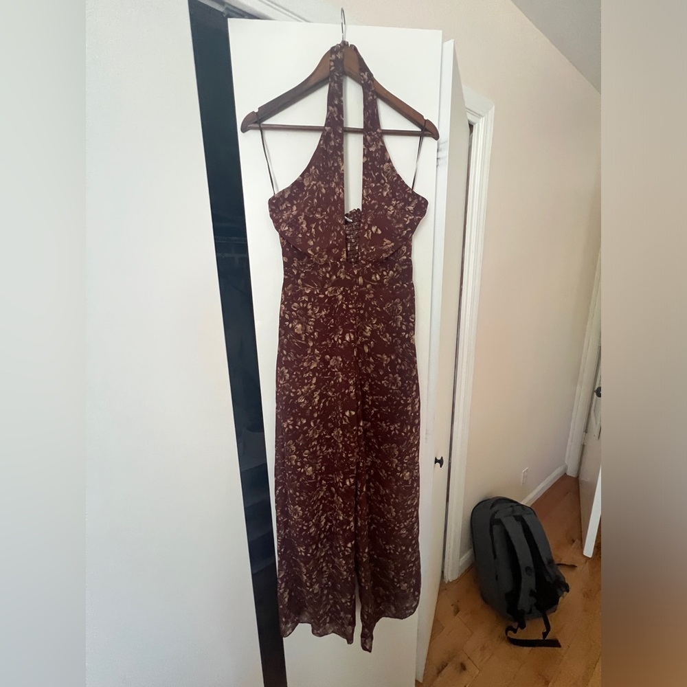 Sage the Label brown jumpsuit